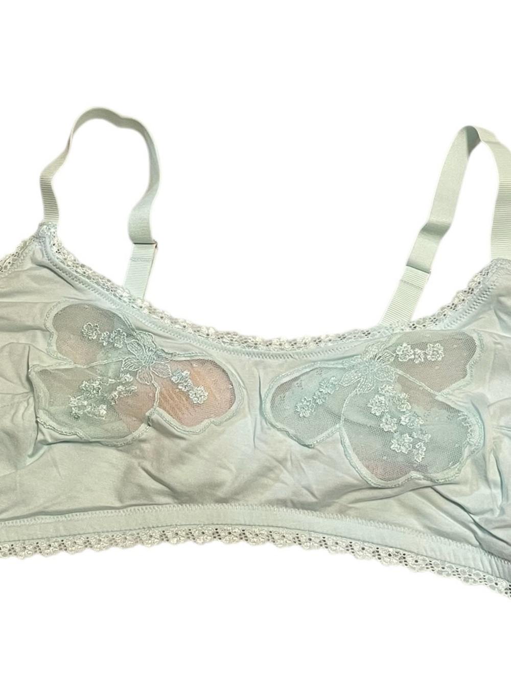 Savage X Fenty Mint Green Lace Trim Curvy Bralette 3XL NWT
